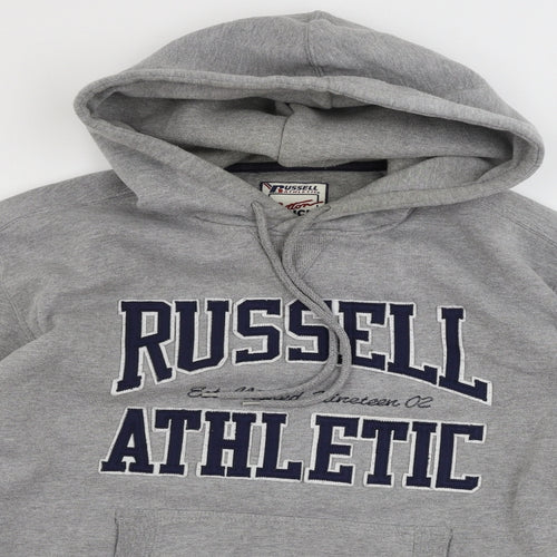 Russell Mens Grey   Pullover Hoodie Size L