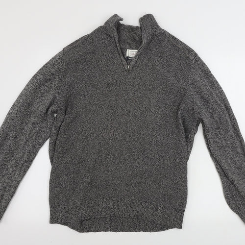 George  Mens Grey   Henley Jumper Size L