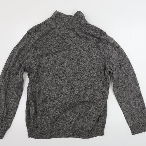 George  Mens Grey   Henley Jumper Size L