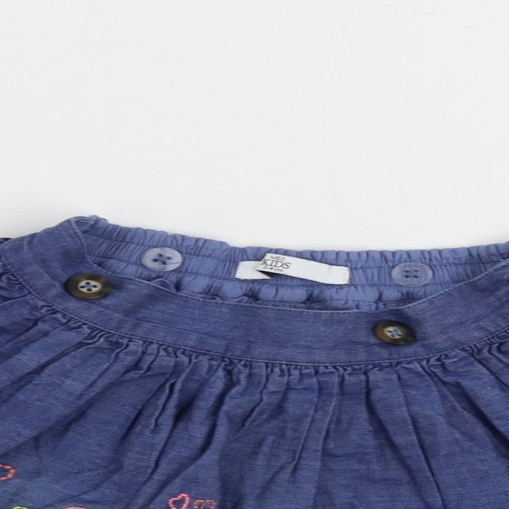 Marks and Spencer  Girls Blue   A-Line Skirt Size 3-4 Years