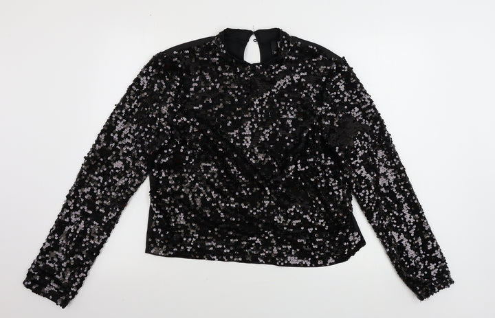 H&M  Womens Black   Pullover Jumper Size 14