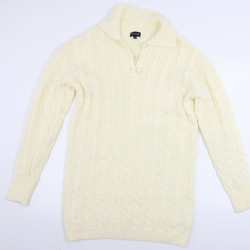 PRETTYLITTLETHING Womens Ivory   Pullover Jumper Size S
