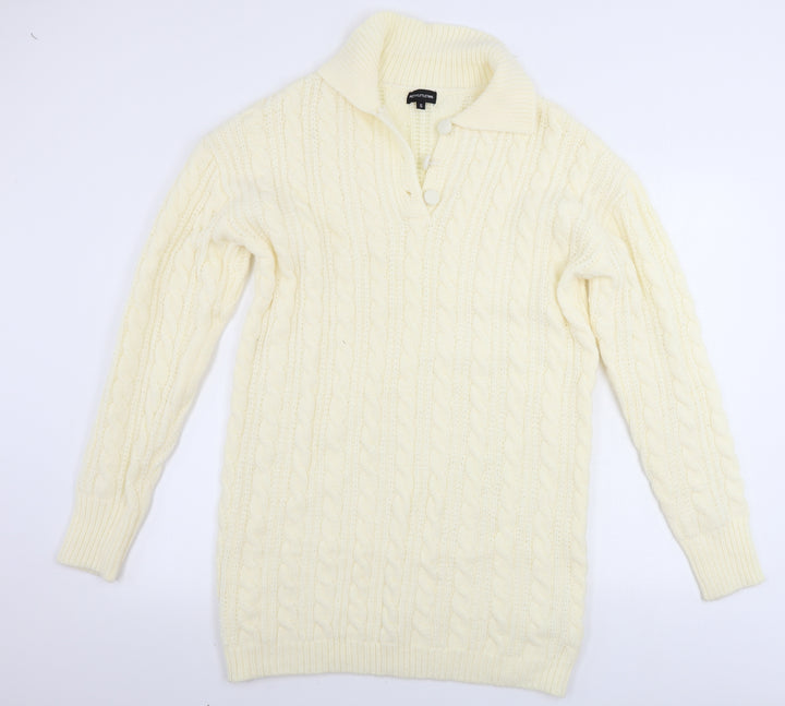 PRETTYLITTLETHING Womens Ivory   Pullover Jumper Size S