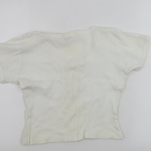 Collectables  Womens Ivory   Basic T-Shirt Size XL