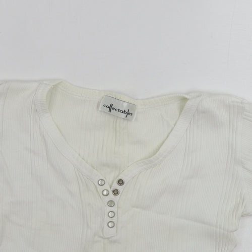 Collectables  Womens Ivory   Basic T-Shirt Size XL
