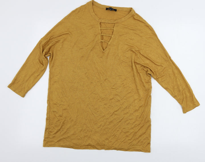 New Look  Womens Yellow   Basic Blouse Size 12