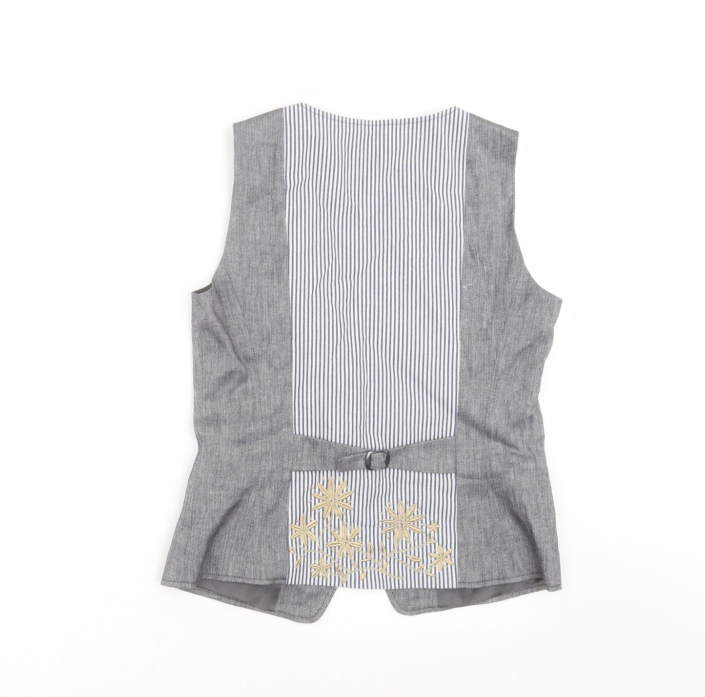 you are beautiful Womens Grey Herringbone  Jacket Suit Waistcoat Size 10