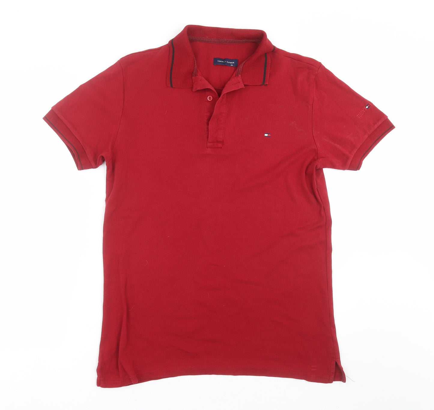 Tommy Hilfiger Mens Red    Polo Size XL