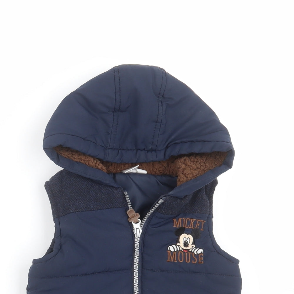 Sports Direct Baby Blue   Gilet Jacket Size 18-24 Months  - mickey mouse