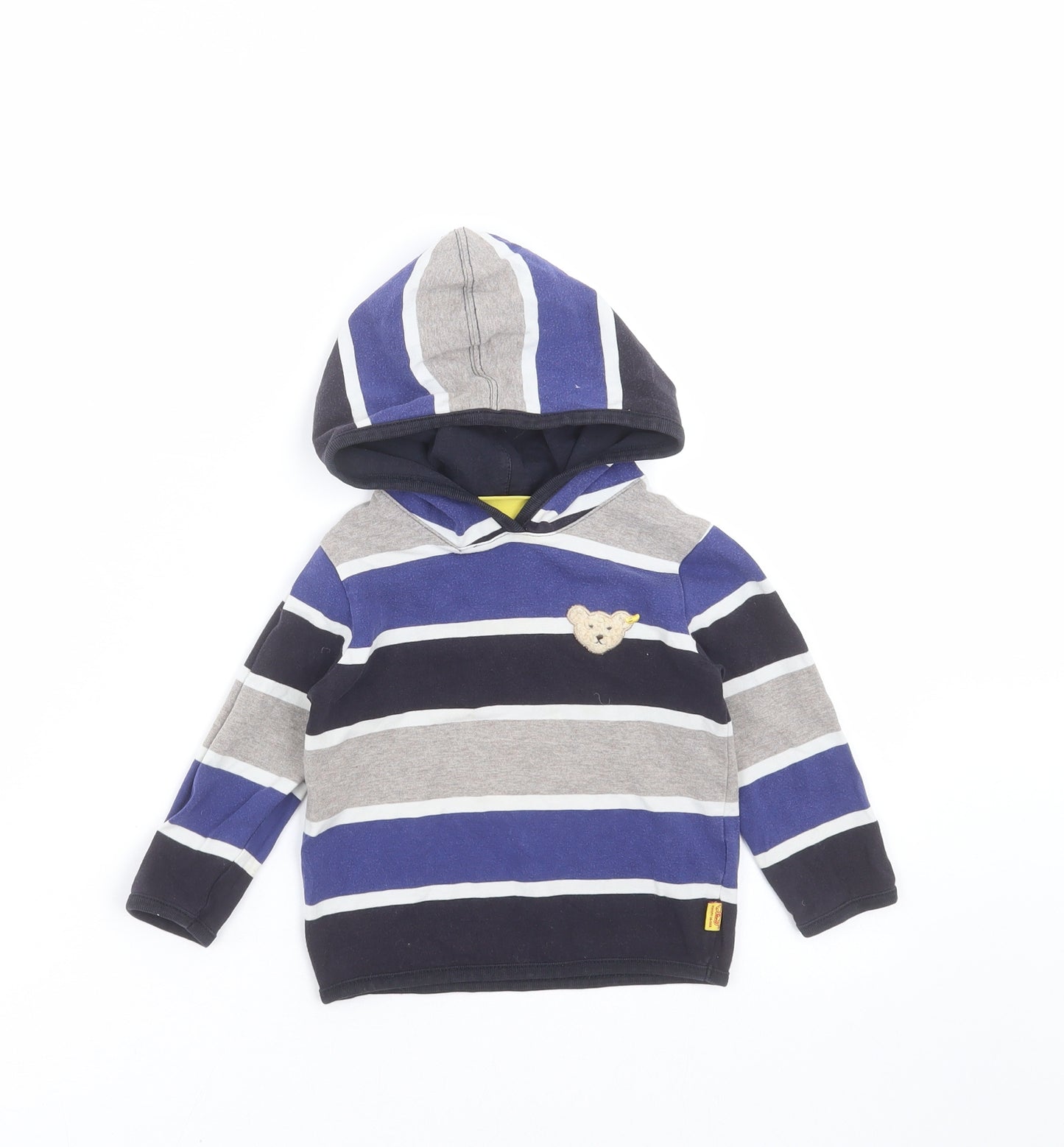 Steiff Boys Blue Striped  Pullover Jumper Size 12-18 Months  - hoodie
