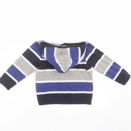 Steiff Boys Blue Striped  Pullover Jumper Size 12-18 Months  - hoodie