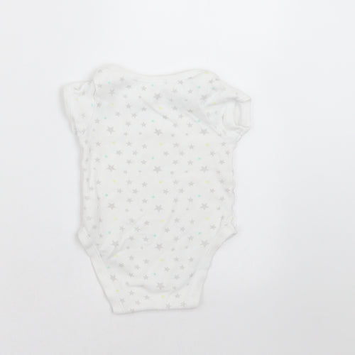Earlydays Baby White   Babygrow One-Piece Size 3-6 Months  - Star Pattern