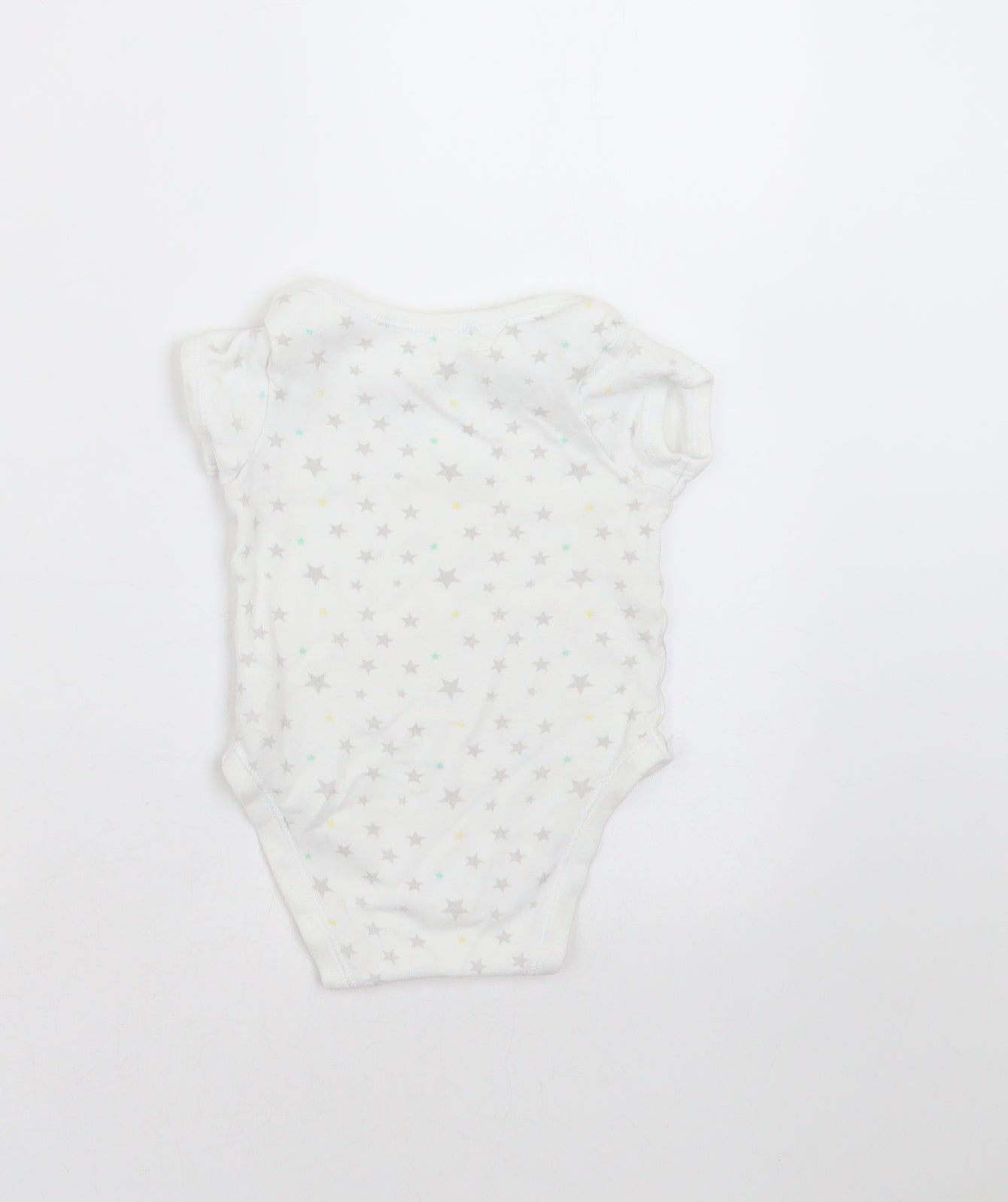 Earlydays Baby White   Babygrow One-Piece Size 3-6 Months  - Star Pattern