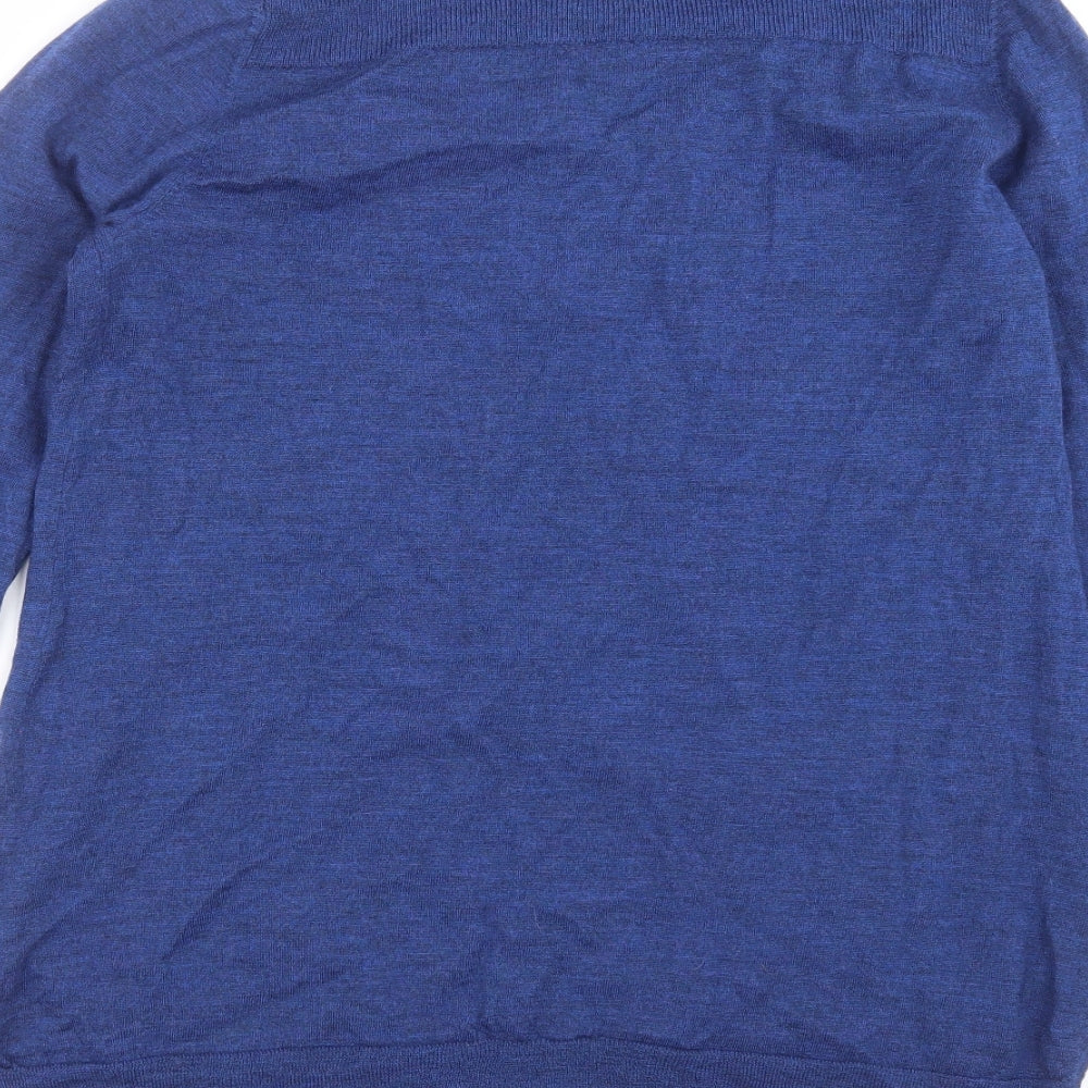 Tahari Womens Blue  Knit Pullover Jumper Size XL