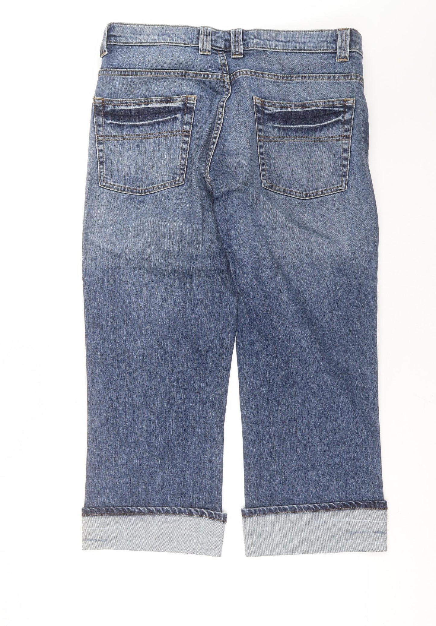 Simply Womens Blue  Denim Cropped Jeans Size 18 L23 in