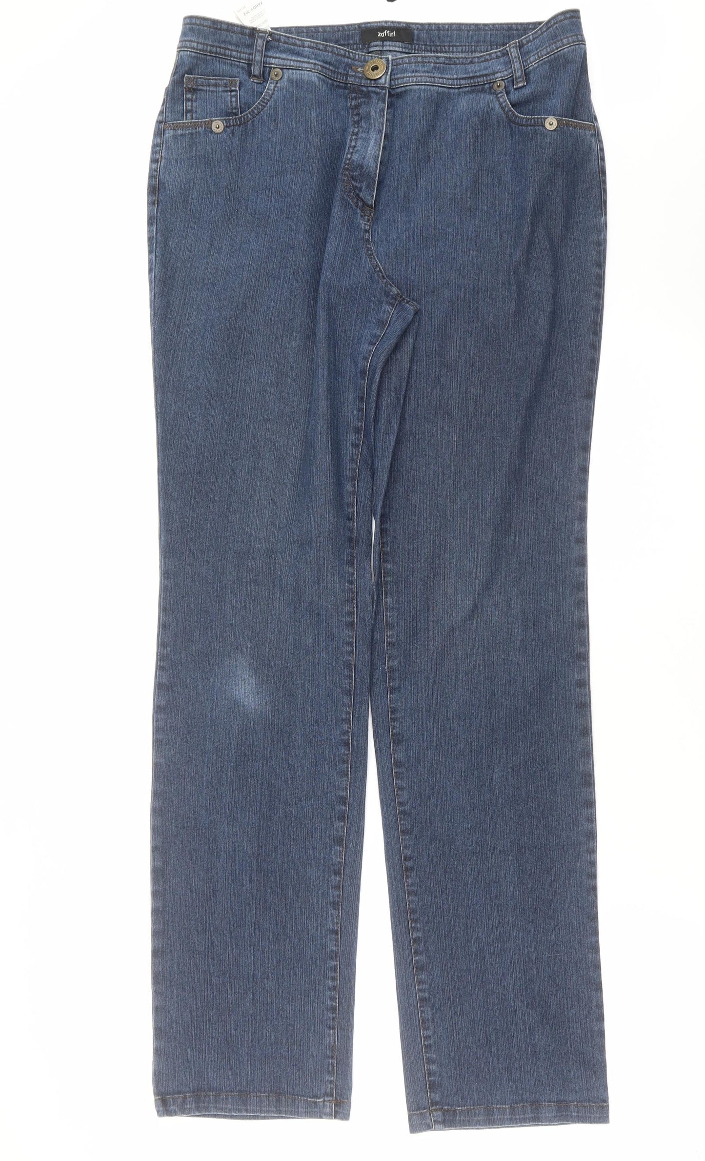 Zaffiri Womens Blue  Denim Straight Jeans Size 16 L33 in