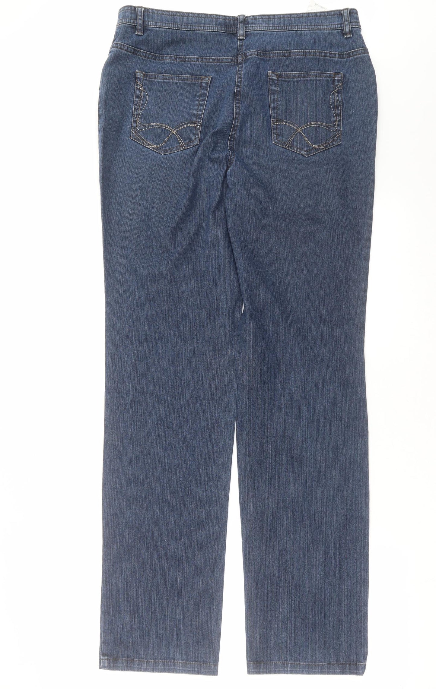 Zaffiri Womens Blue  Denim Straight Jeans Size 16 L33 in