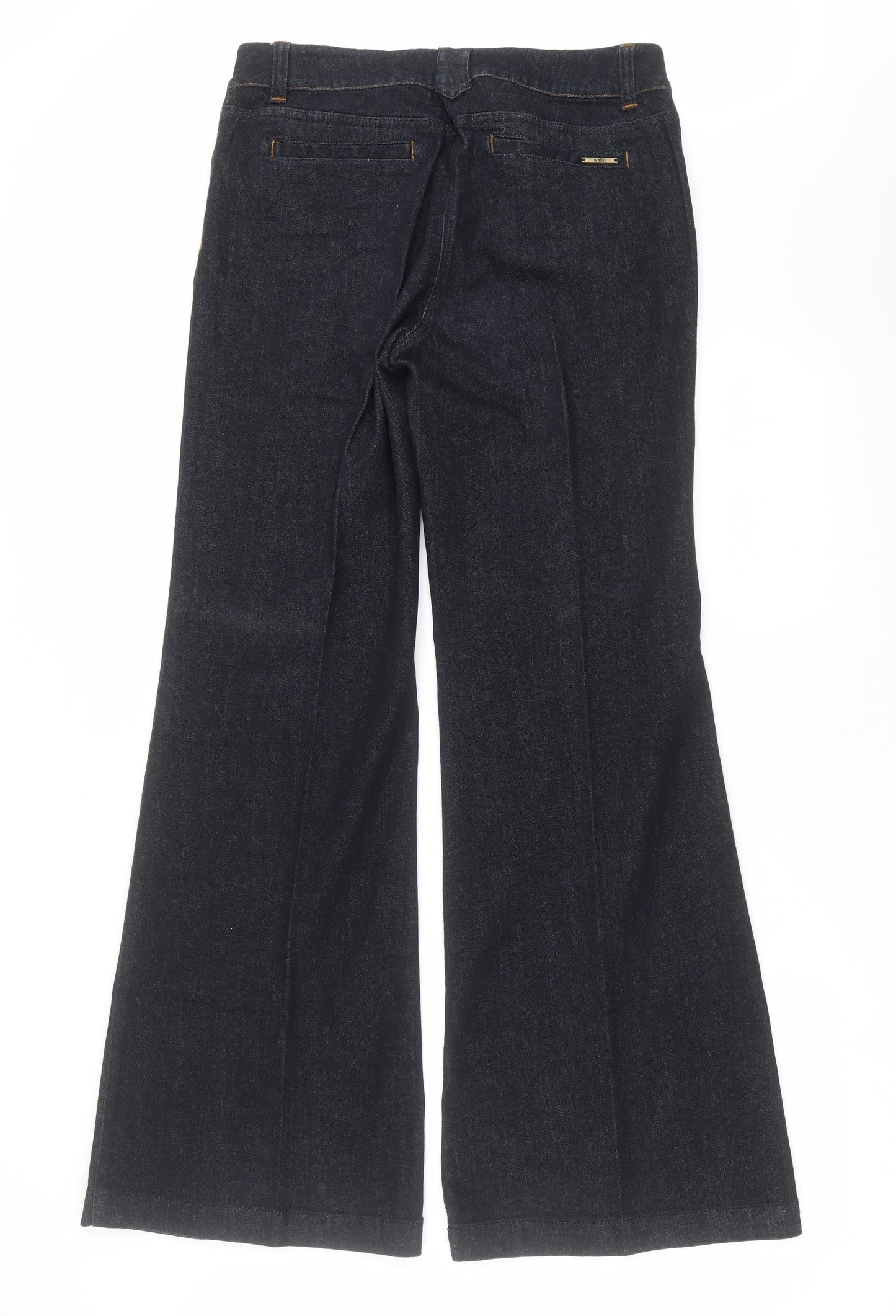 Wallis Womens Blue  Denim Flared Jeans Size 12 L34 in