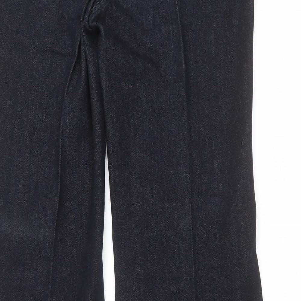 Wallis Womens Blue  Denim Flared Jeans Size 12 L34 in