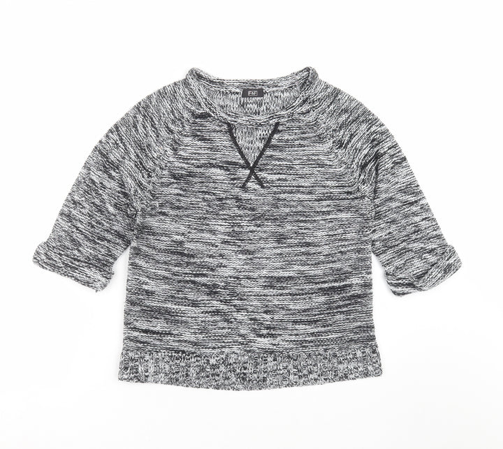 F&F Womens Grey  Knit Pullover Jumper Size 12