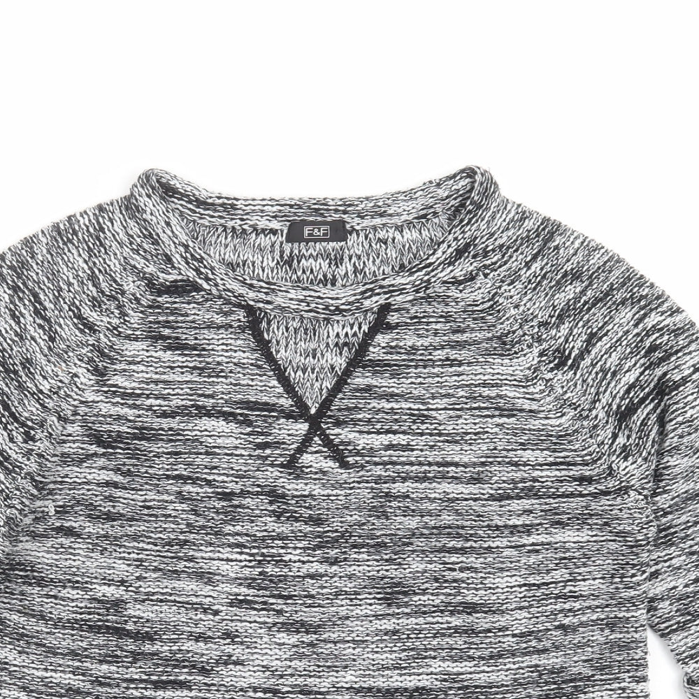 F&F Womens Grey  Knit Pullover Jumper Size 12