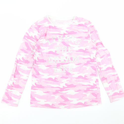 Primark Girls Pink Camouflage  Top Pyjama Top Size 13-14 Years  - dream life