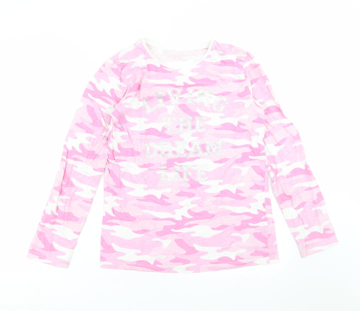 Primark Girls Pink Camouflage  Top Pyjama Top Size 13-14 Years  - dream life