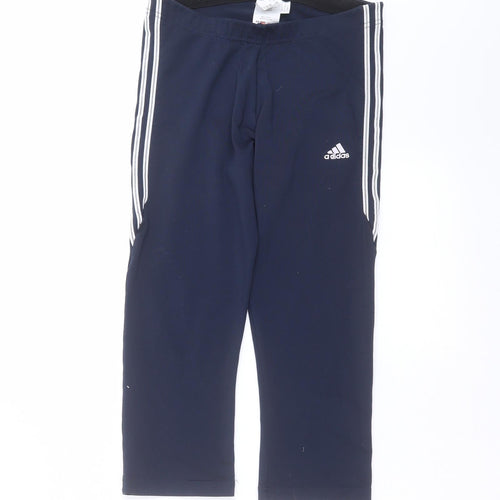 adidas Womens Blue   Cropped Leggings Size 14 L20 in