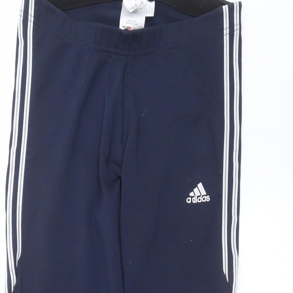 adidas Womens Blue   Cropped Leggings Size 14 L20 in