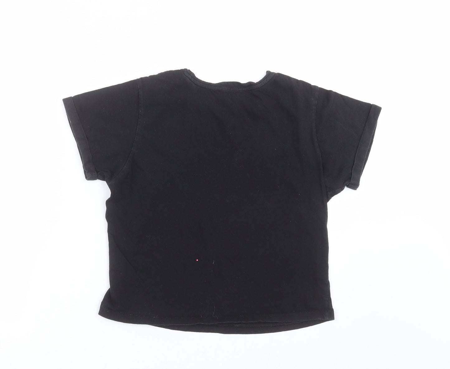 New Look Girls Black   Basic T-Shirt Size M  - sloth