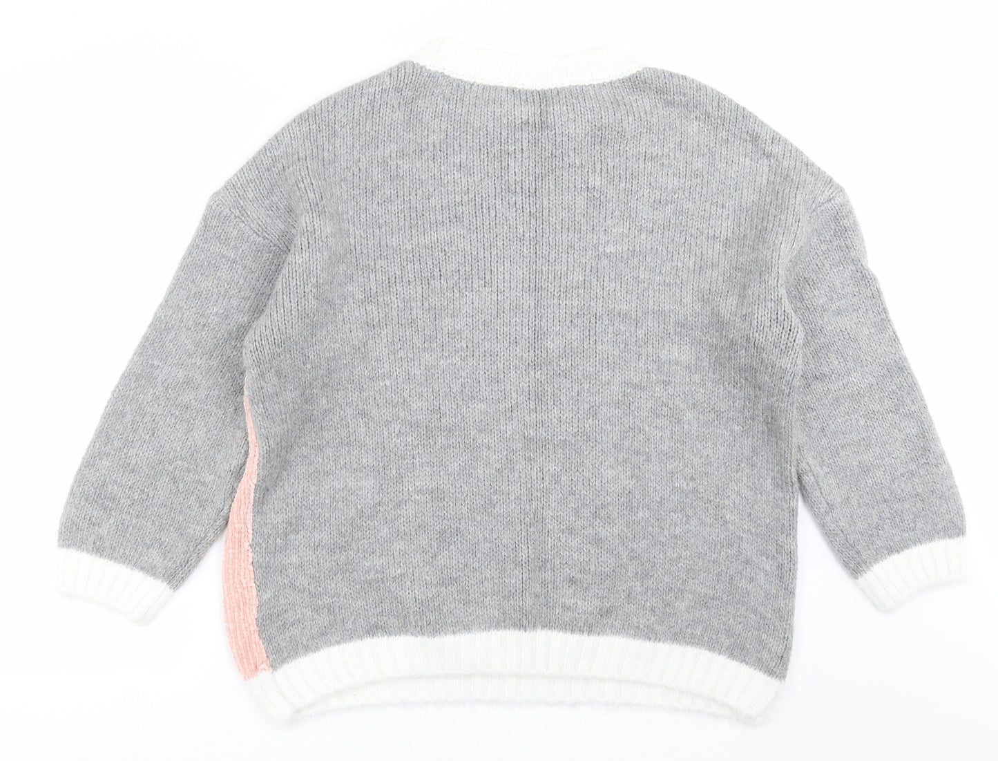 George Womens Grey  Knit Pullover Jumper Size 16  - Colour Block