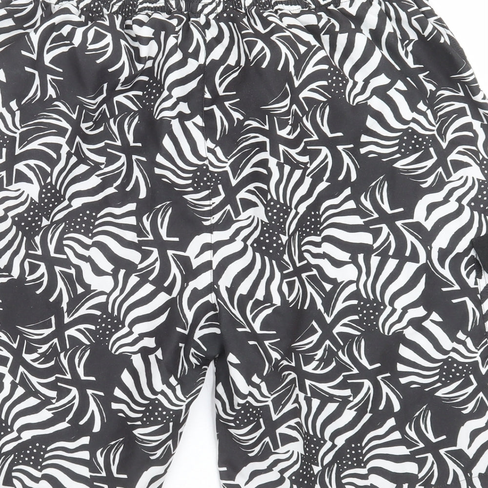 Jacamo Mens Black Geometric  Bermuda Shorts Size L - swim short