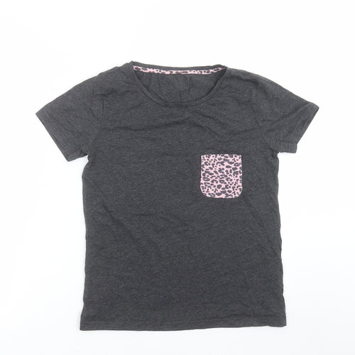 George Womens Grey Solid  Top Pyjama Top Size 4