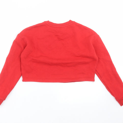 New Look Girls Red   Pullover Sweatshirt Size 9 Years  - sheep, christmas