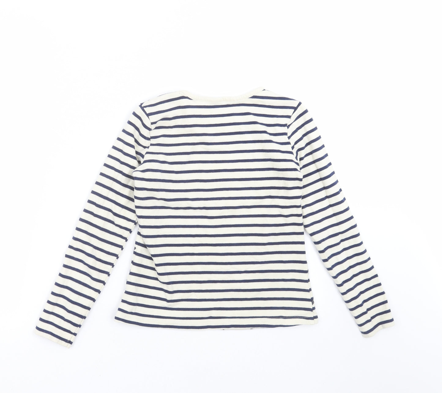 George Girls Ivory Striped  Pullover Sweatshirt Size 9-10 Years  - smile