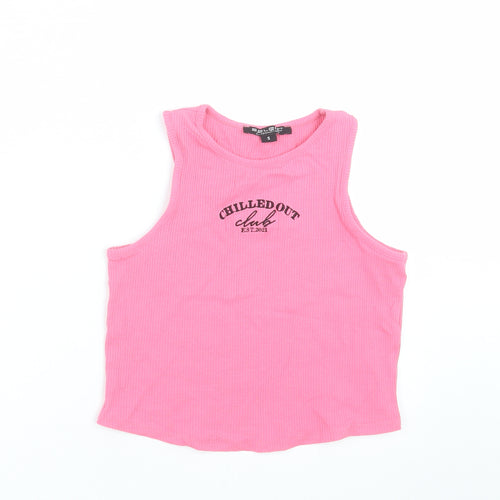 Select Womens Pink   Cropped T-Shirt Size S  - chilled out
