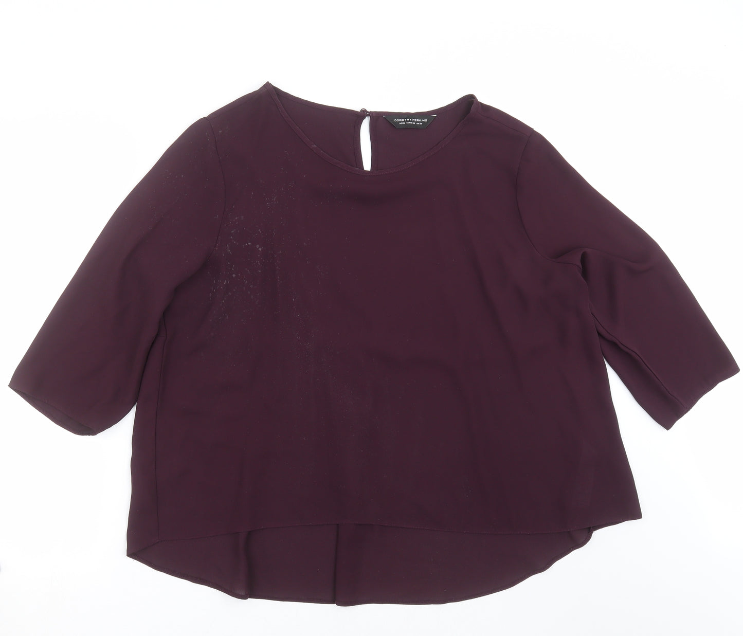 Dorothy Perkins Womens Purple   Basic Blouse Size 20