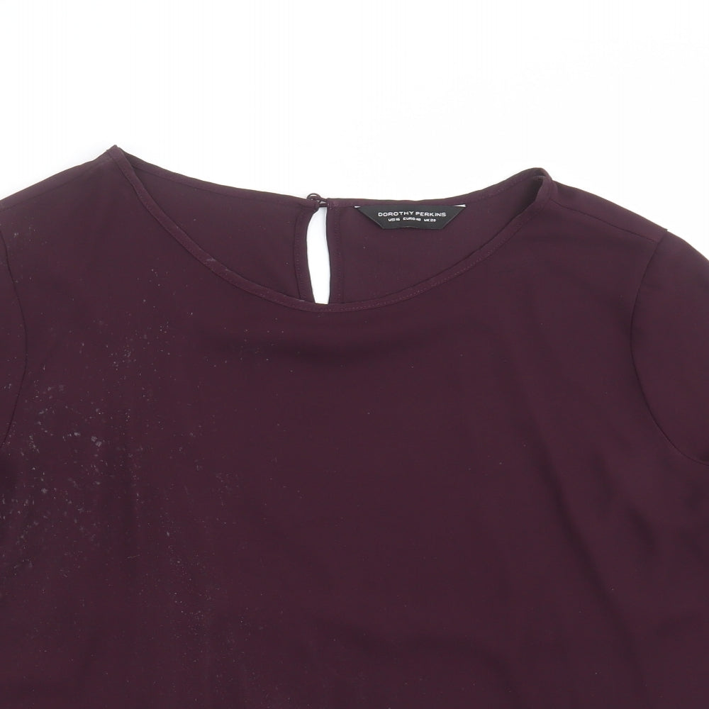 Dorothy Perkins Womens Purple   Basic Blouse Size 20