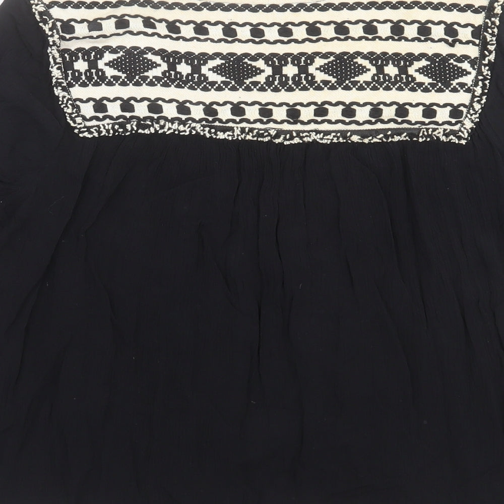 F&F Womens Black Geometric  Cardigan Jumper Size 12