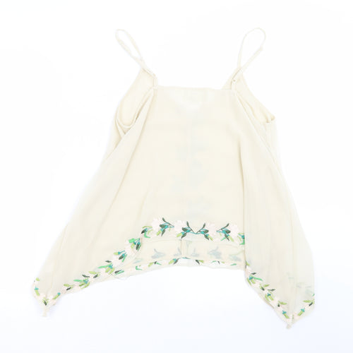 River Island Womens Beige Floral  Camisole Blouse Size 16
