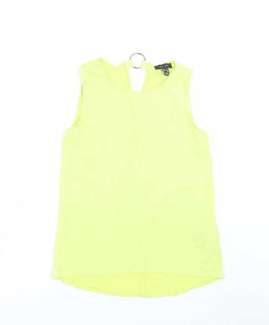 Front view of New Look women’s green basic blouse, size UK 10