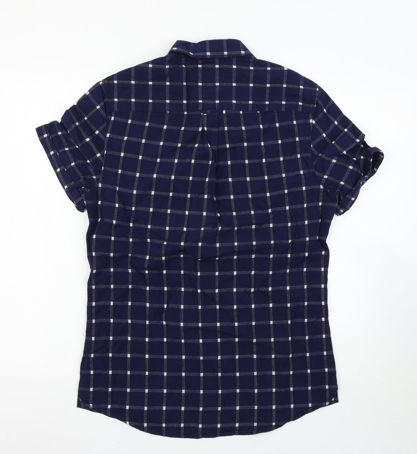 Burton Mens Blue Check   Button-Up Size S