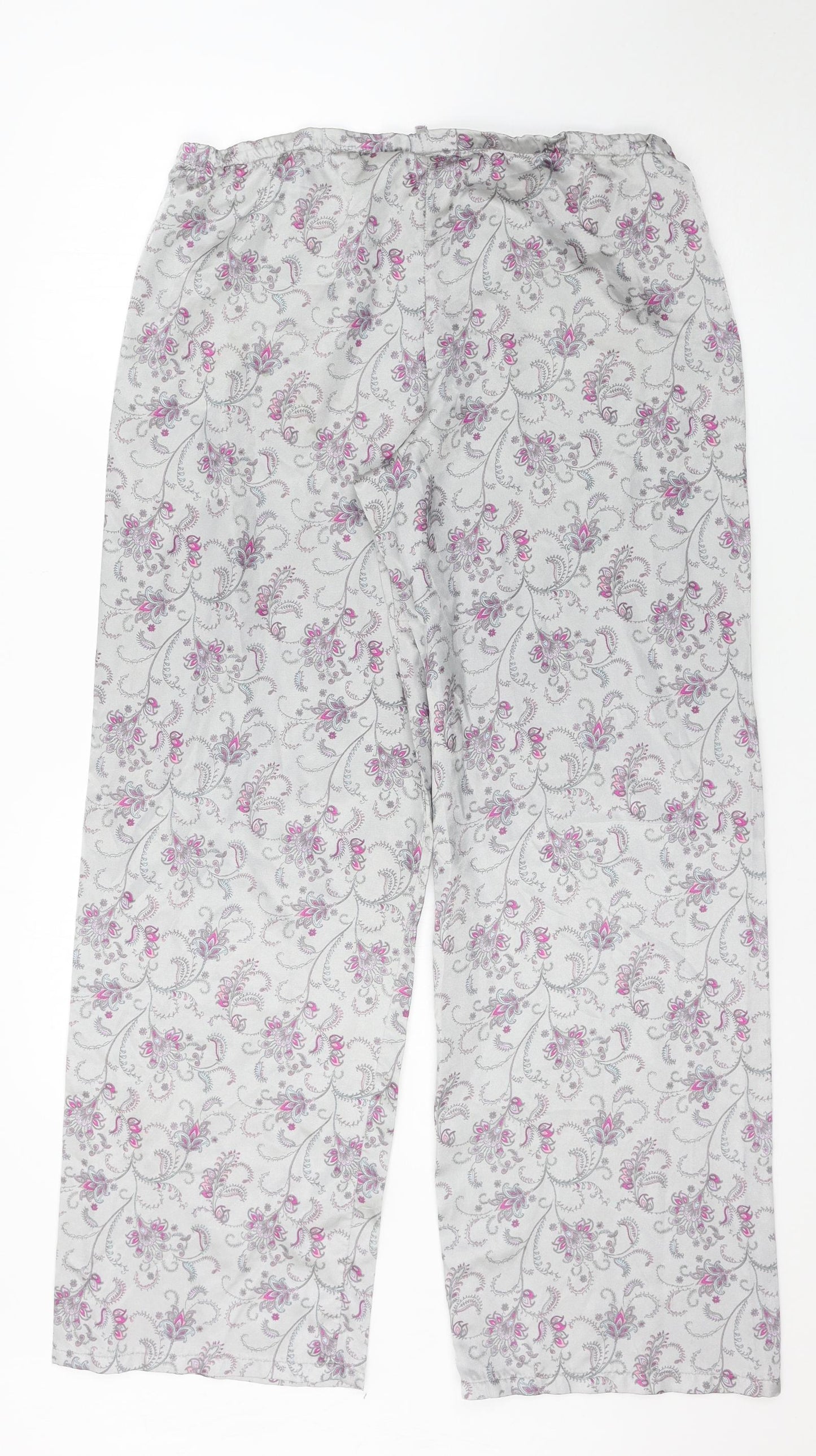 Preworn Womens Silver Paisley  Capri One Piece Size 12