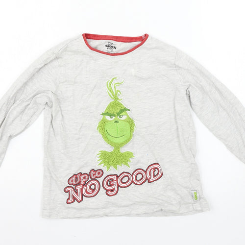 Primark Boys Grey Solid   Pyjama Top Size 9-10 Years
