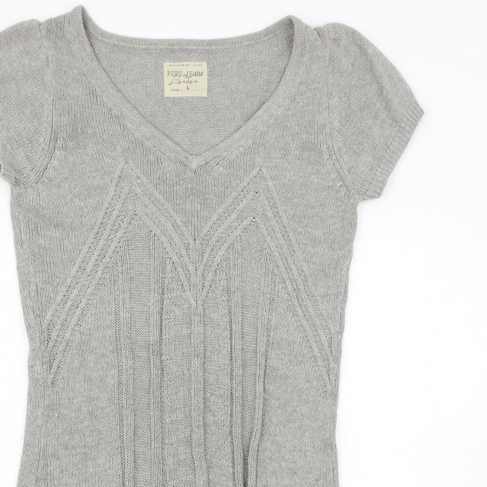Pepe Jeans Womens Grey   Jumper Dress  Size L