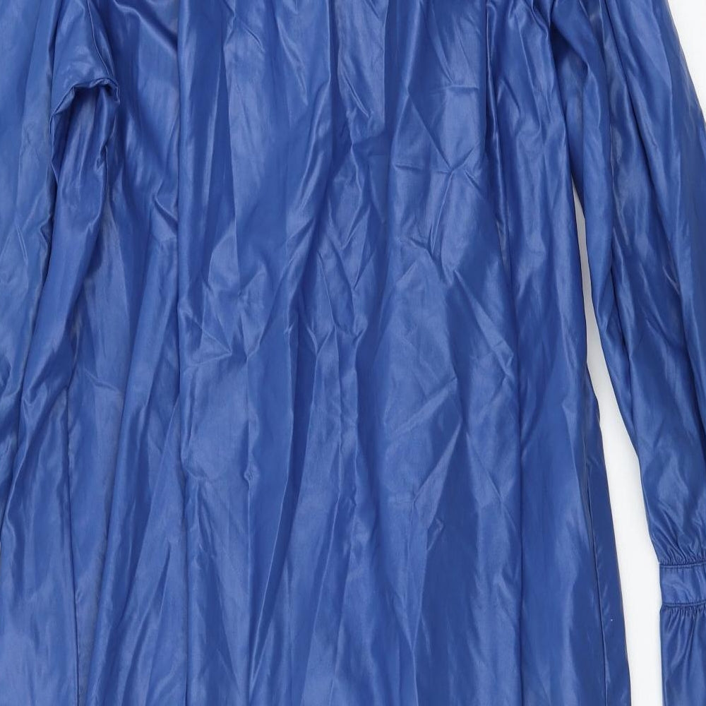 Preworn Womens Blue   Rain Coat Coat Size 14