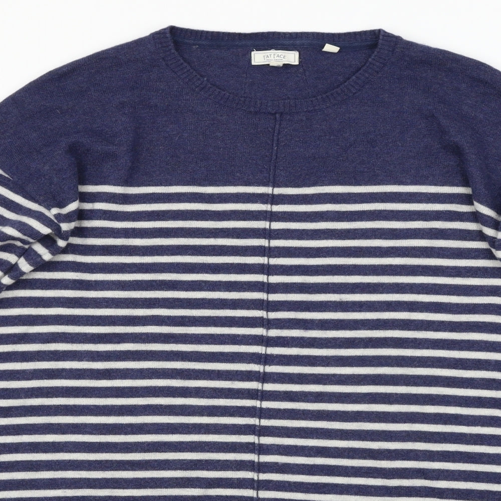 Fat Face Womens Blue Striped  Jumper Dress  Size 10