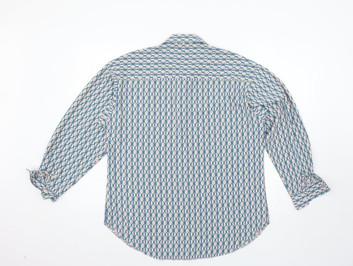 TU Womens Multicoloured Argyle/Diamond  Basic Button-Up Size 10