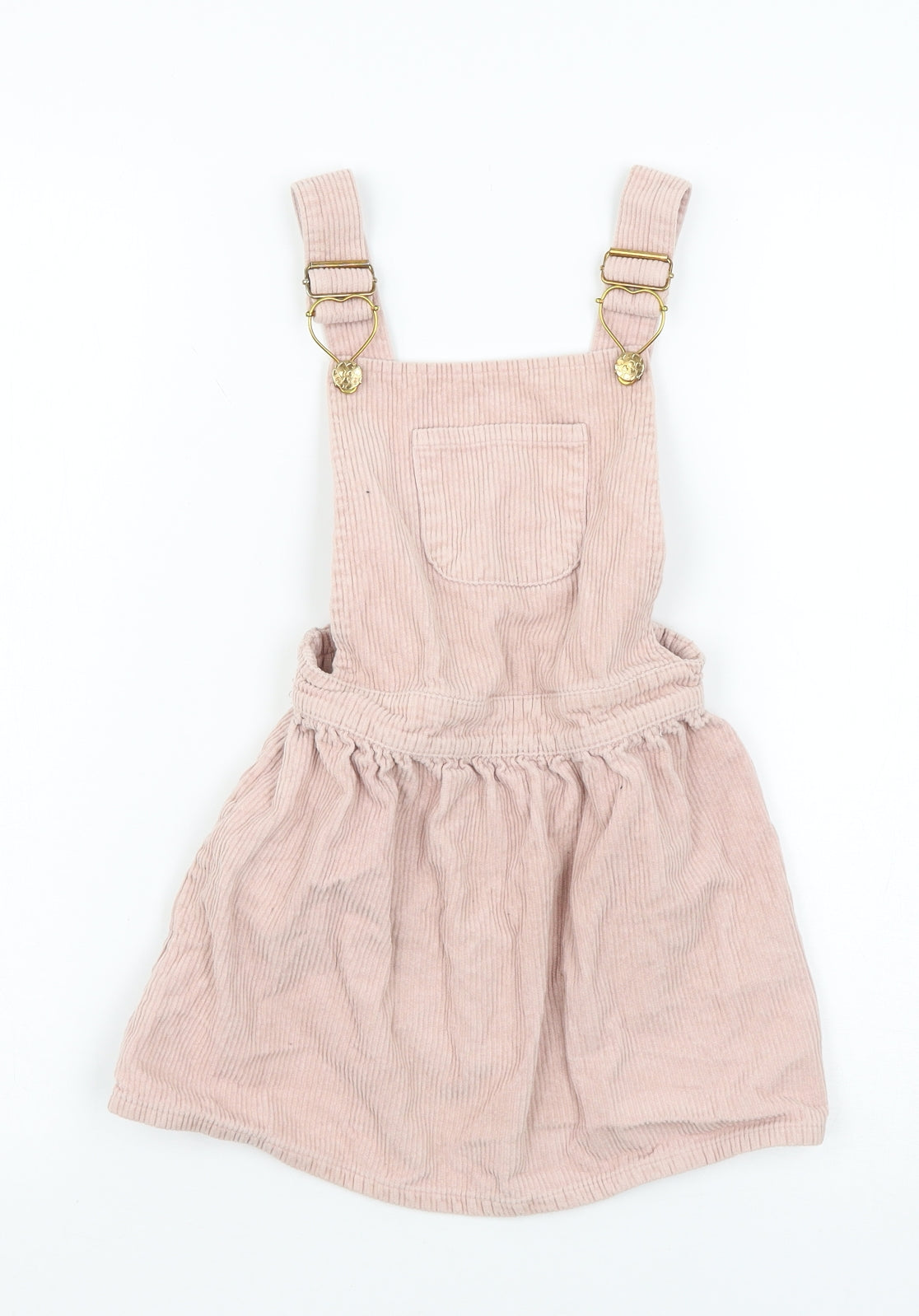 Primark Girls Pink   Pinafore/Dungaree Dress  Size 5-6 Years