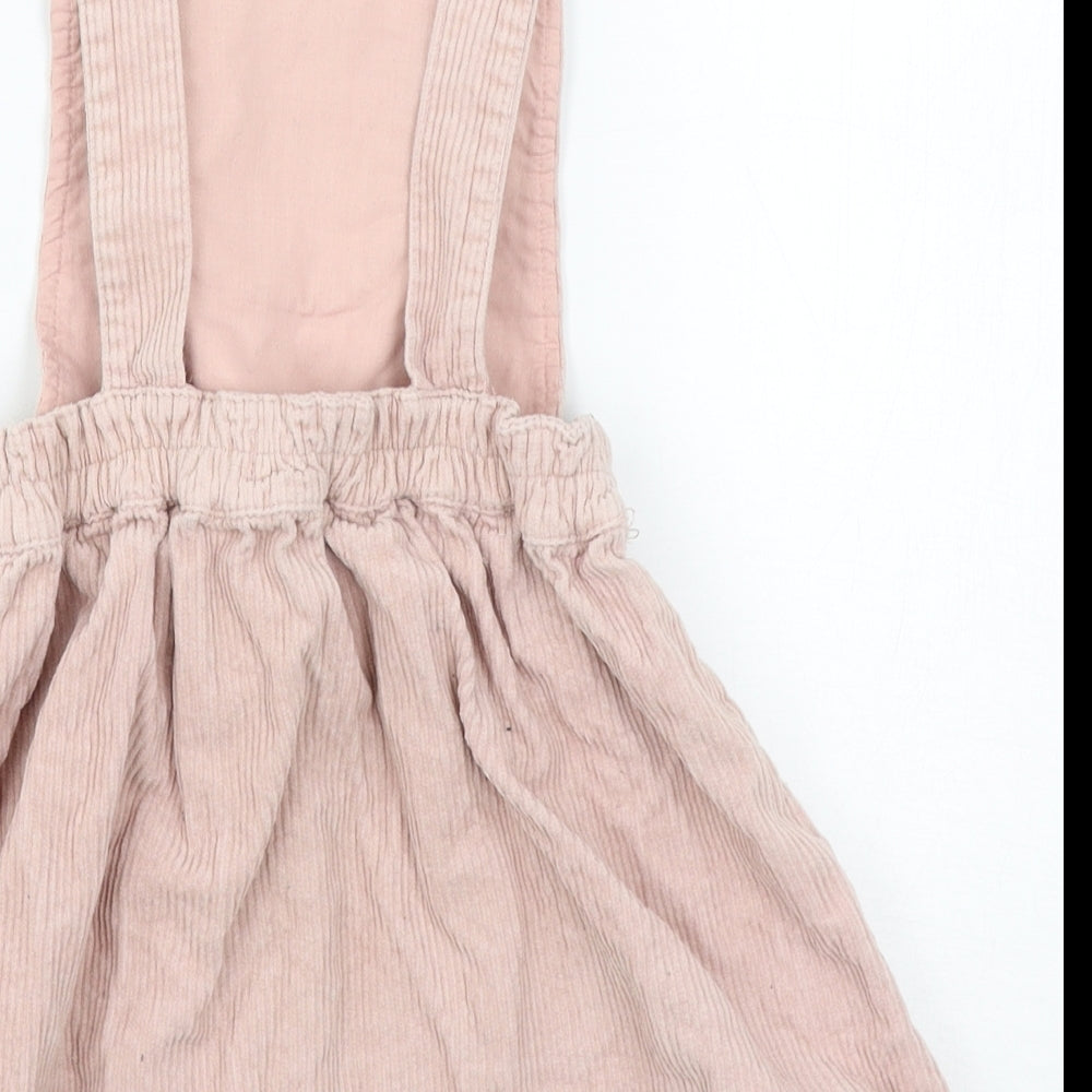 Primark Girls Pink   Pinafore/Dungaree Dress  Size 5-6 Years